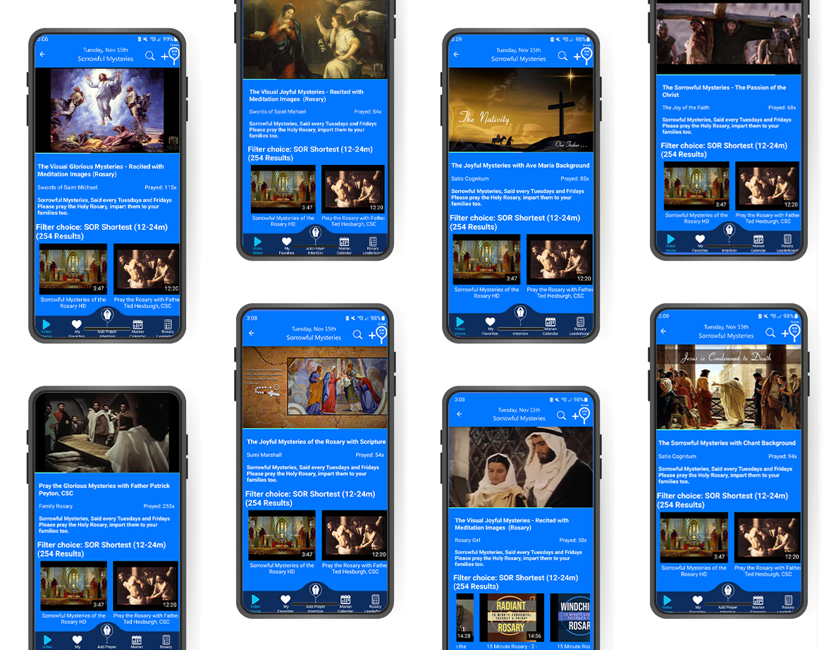 Rosary Experience app screens